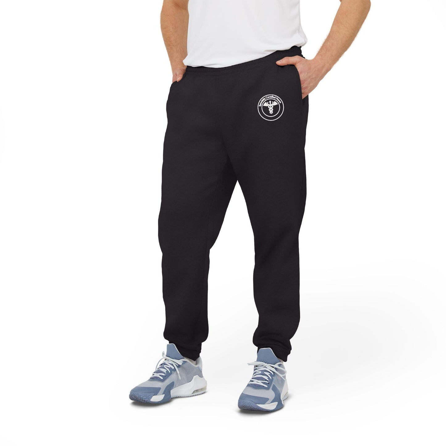 Cozy Unisex Fleece Joggers for Specialty Certified Nurses & Active Living, Adidas Sweatpants, Sportswear, Athleisure, Gift for Him/Her