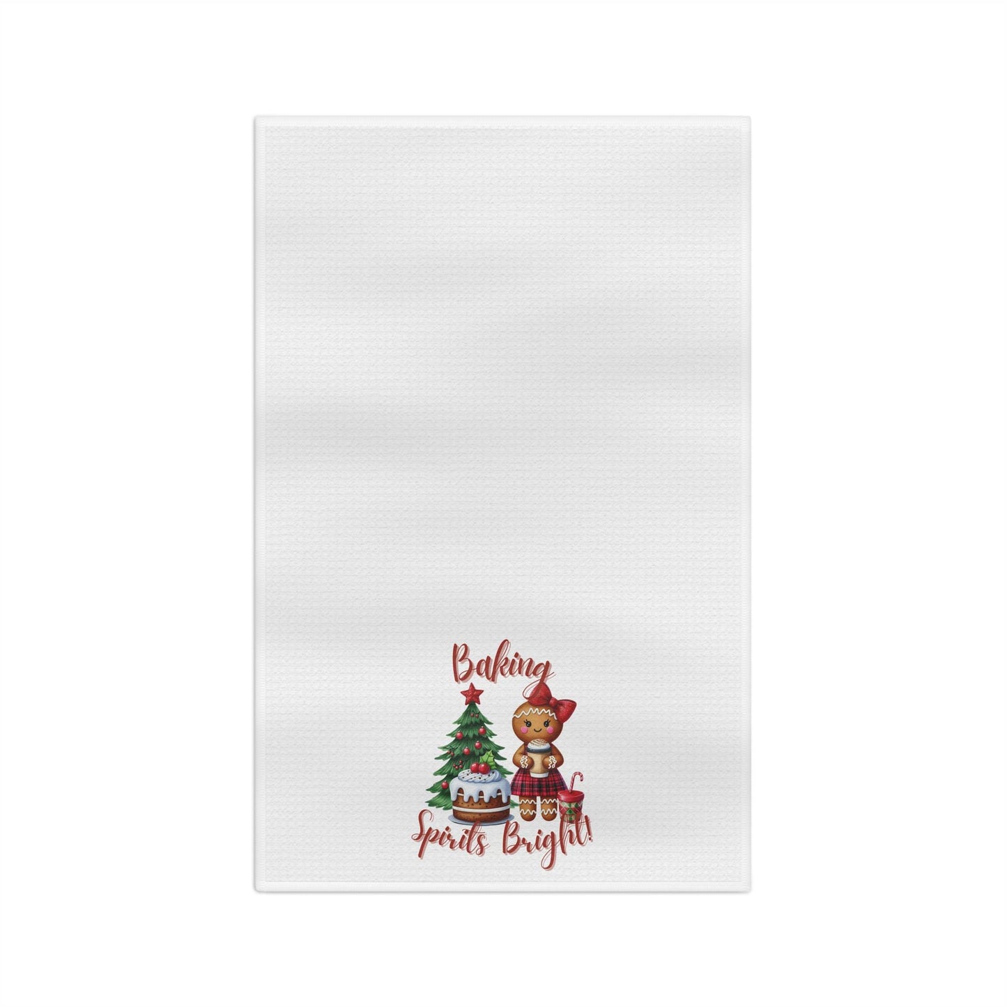 Whimsical Baking Tea Towel, Holiday Kitchen Decor, Christmas Gift, Festive Cooking Accessory, Seasonal Home Decor