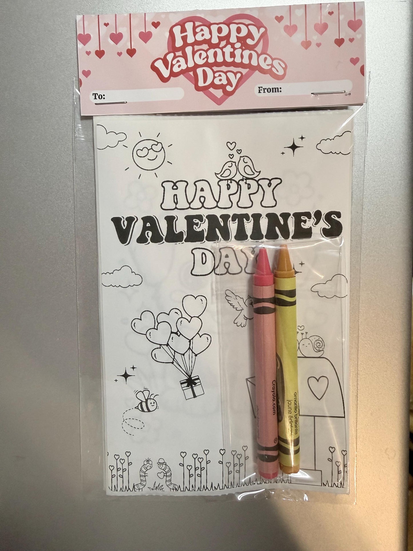 Class Valentine’s Day gift. Mixed with 3 activity focused sheets and 3 coloring images.
