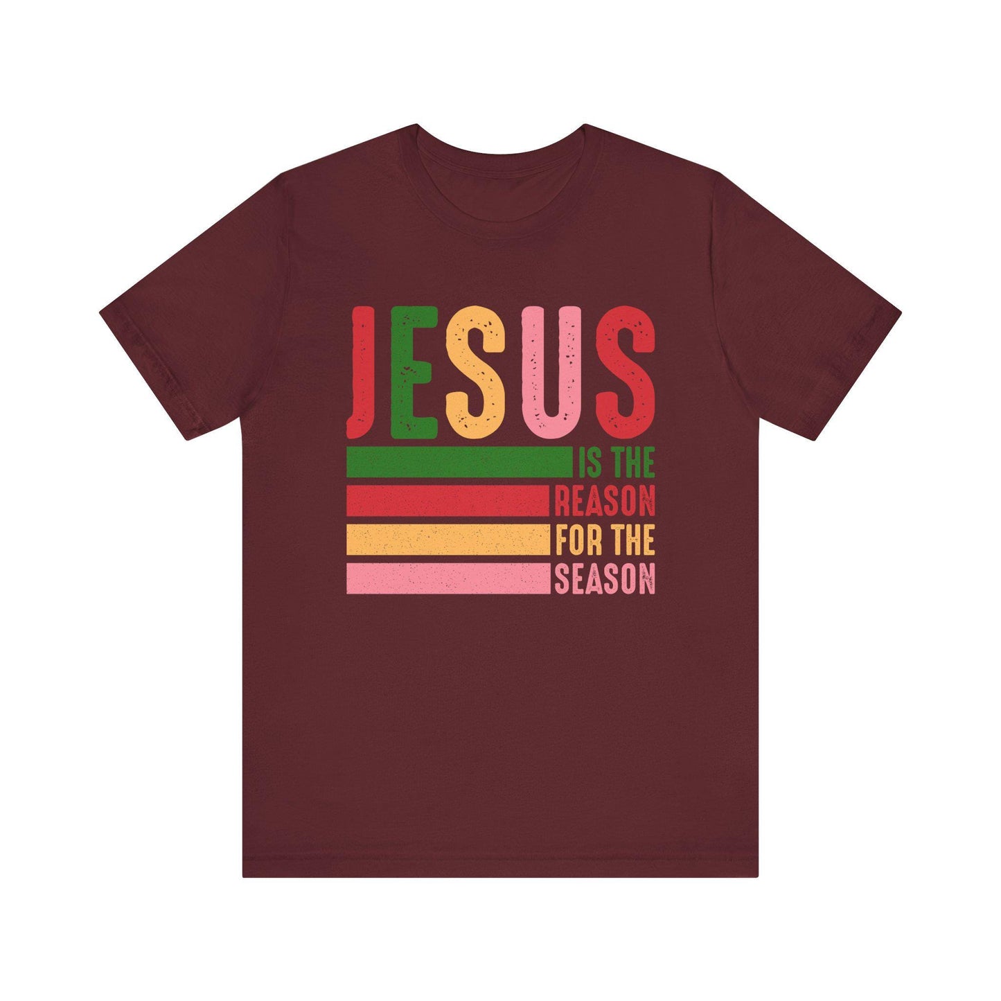 Jesus is the Reason Short Sleeve Tee, Faith-Based Shirt, Holiday Apparel, Christian Gift, Casual Wear, Religious Tee