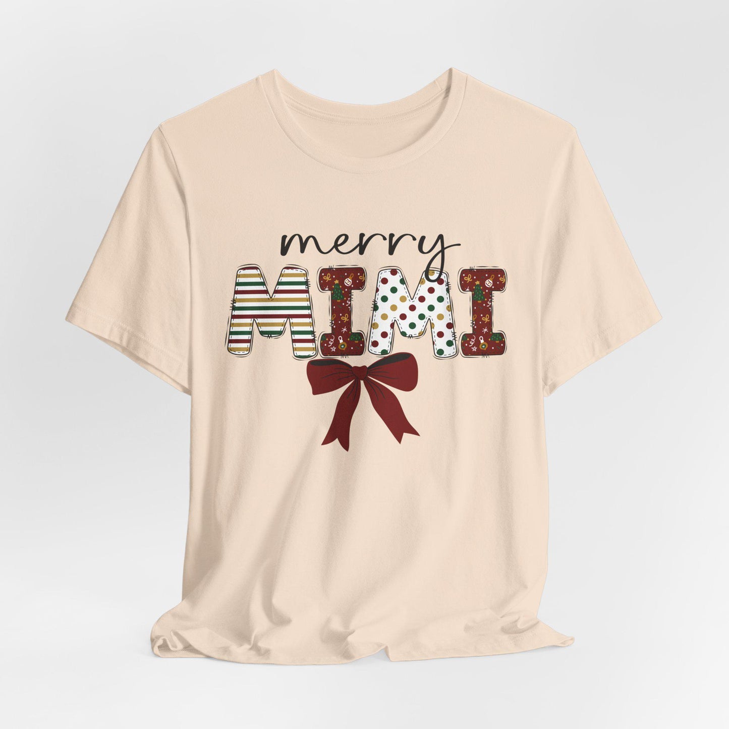 Merry Mimi Tee, Festive Holiday T-Shirt for Grandmothers, Cute Gift for Christmas, Family Gatherings, Holiday Parties, mimi christmas gift