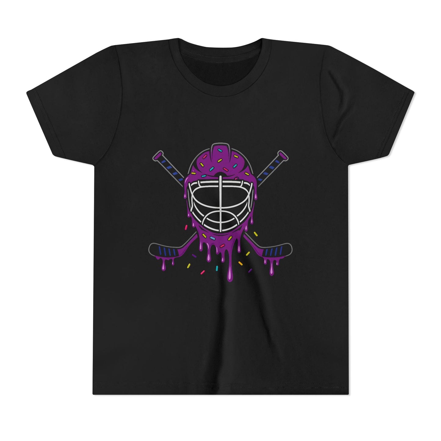 Colorful Hockey Goalie Youth Tee: Kids Sports Shirt