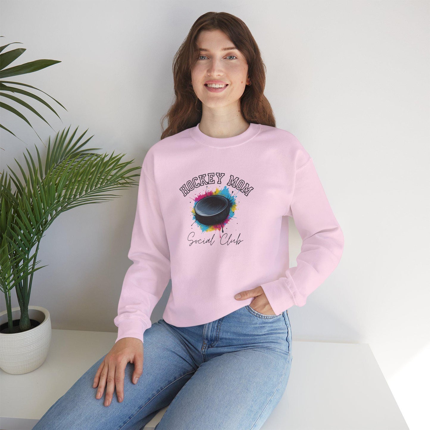 Hockey Mom Sweatshirt, Crewneck, Sports Apparel, Gift for Hockey Moms, Winter Fashion, Casual Outfit