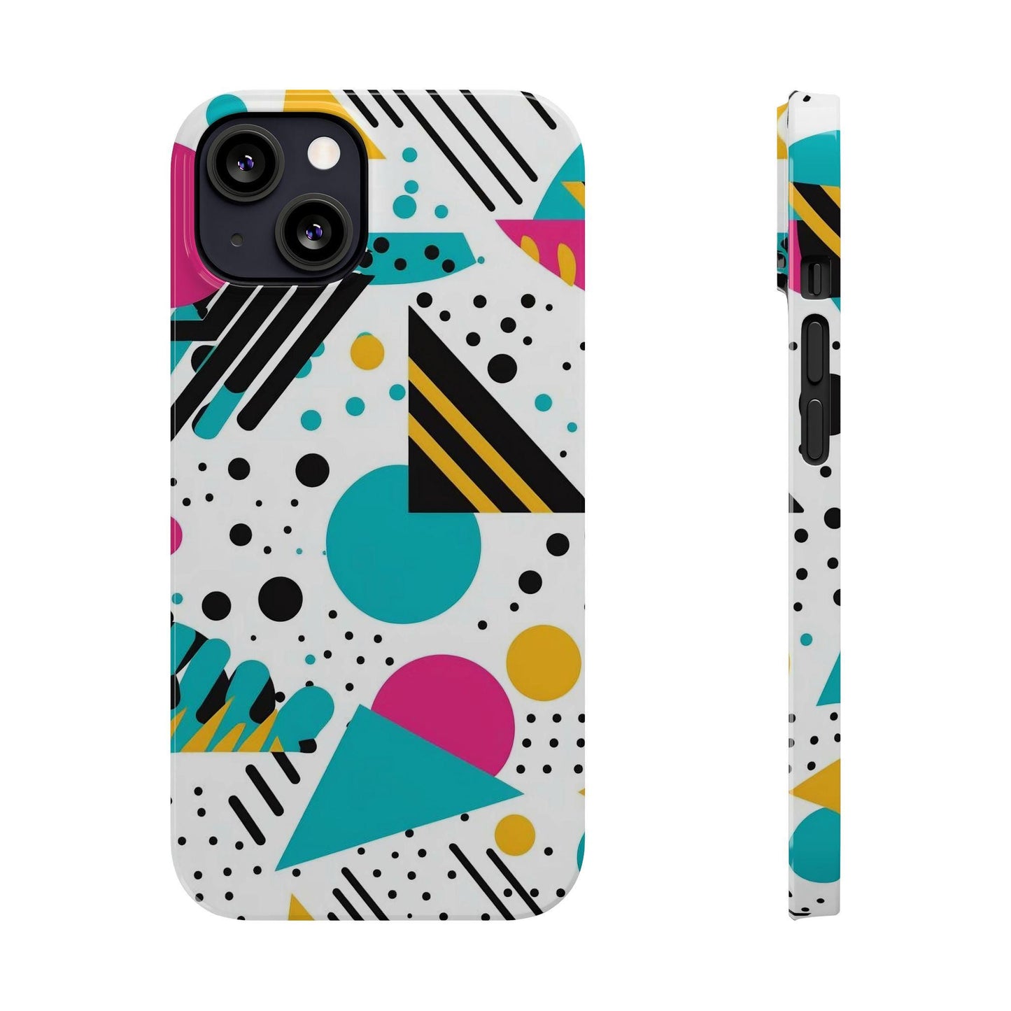 Geometric iPhone Case: Colorful Abstract Design, Protective Slim Cover