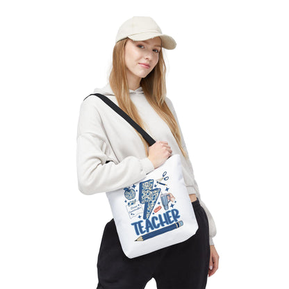 Teacher Appreciation Tote Bag, Cute Teacher Gift, Back to School Bag, Inspirational Tote, Educational Supplies Carrier