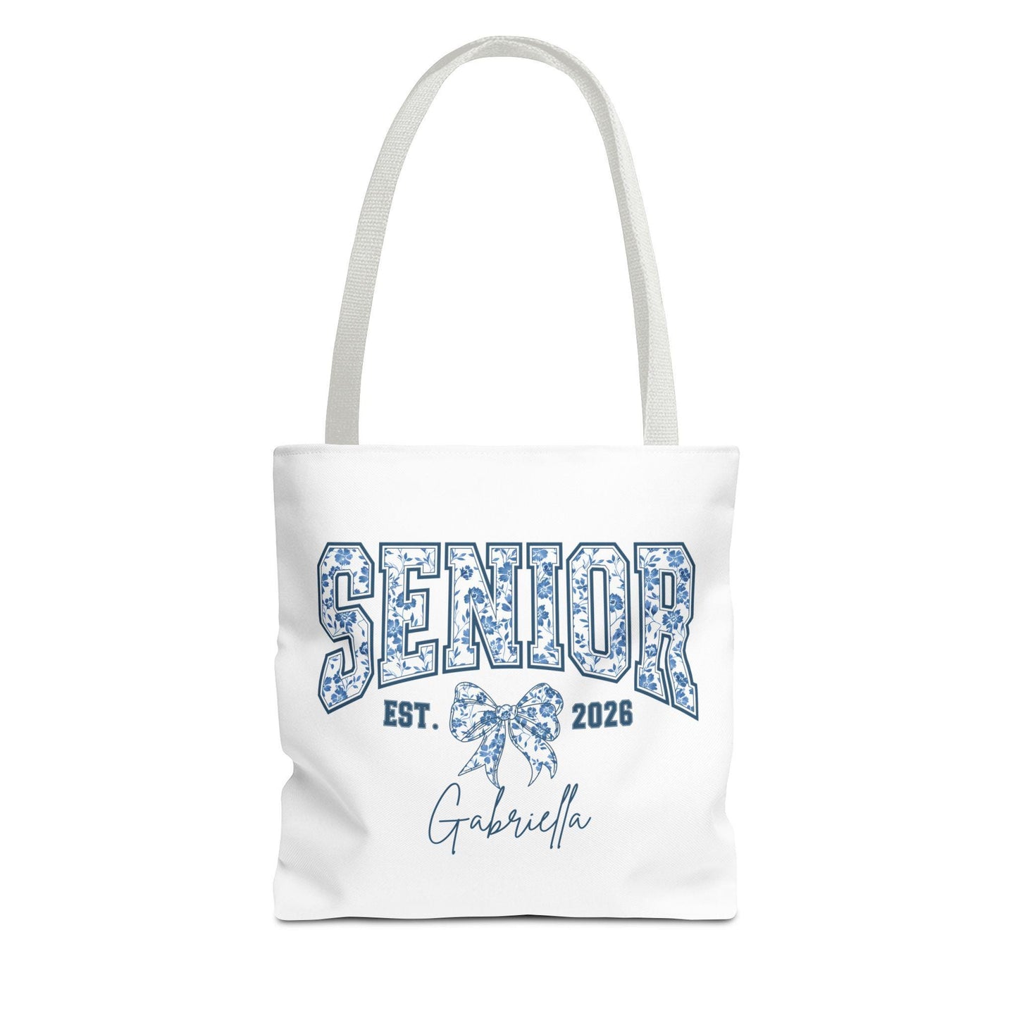 Personalized Senior Tote Bag | Class of 2026 | Custom Graduation Gift | Senior Day Bag | College Bound Essentials | Floral Design
