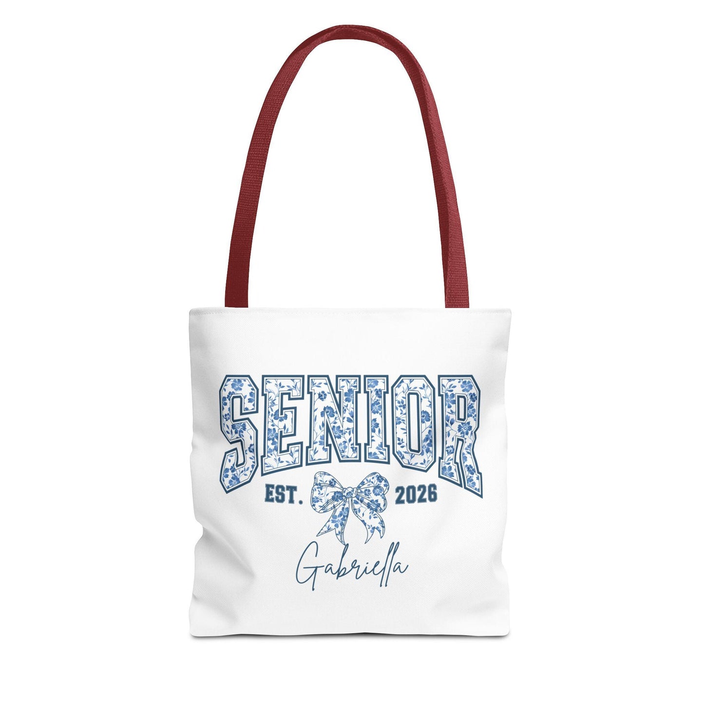 Personalized Senior Tote Bag | Class of 2026 | Custom Graduation Gift | Senior Day Bag | College Bound Essentials | Floral Design