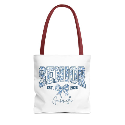 Personalized Senior Tote Bag | Class of 2026 | Custom Graduation Gift | Senior Day Bag | College Bound Essentials | Floral Design