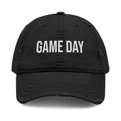 Game Day distressed dad hat, Embroidered baseball cap, cute game day hat