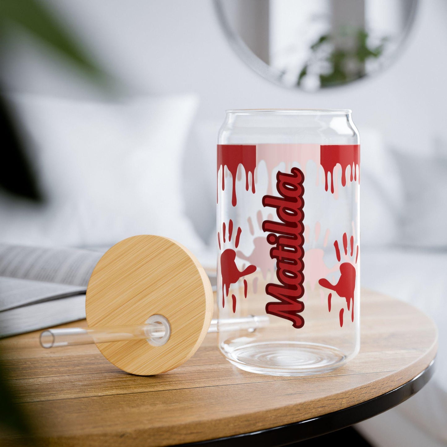 School-Themed Sipper Glass | Cute Drinkware for Students, Classroom Gifts, Back to School, Study Sessions, Sip in Style