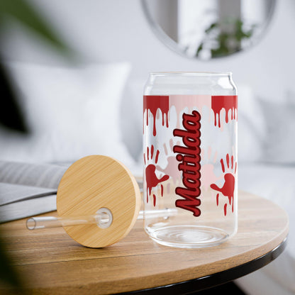 School-Themed Sipper Glass | Cute Drinkware for Students, Classroom Gifts, Back to School, Study Sessions, Sip in Style