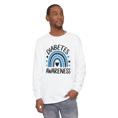 Diabetes Awareness Long Sleeve T-Shirt, Diabetes Support and Advocacy, Fundraiser Events, Gifts, Awareness Campaigns, Support, JD1, T1D