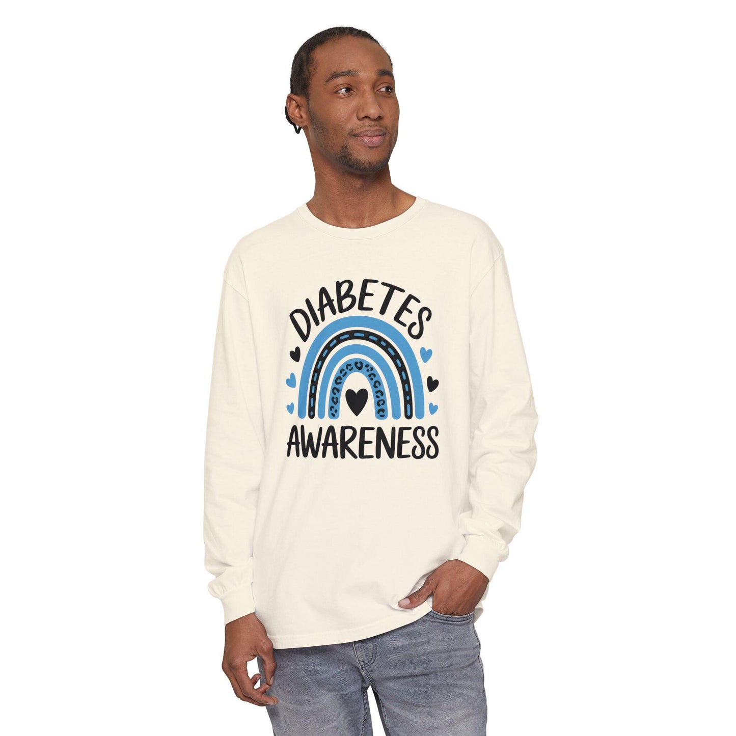 Diabetes Awareness Long Sleeve T-Shirt, Diabetes Support and Advocacy, Fundraiser Events, Gifts, Awareness Campaigns, Support, JD1, T1D