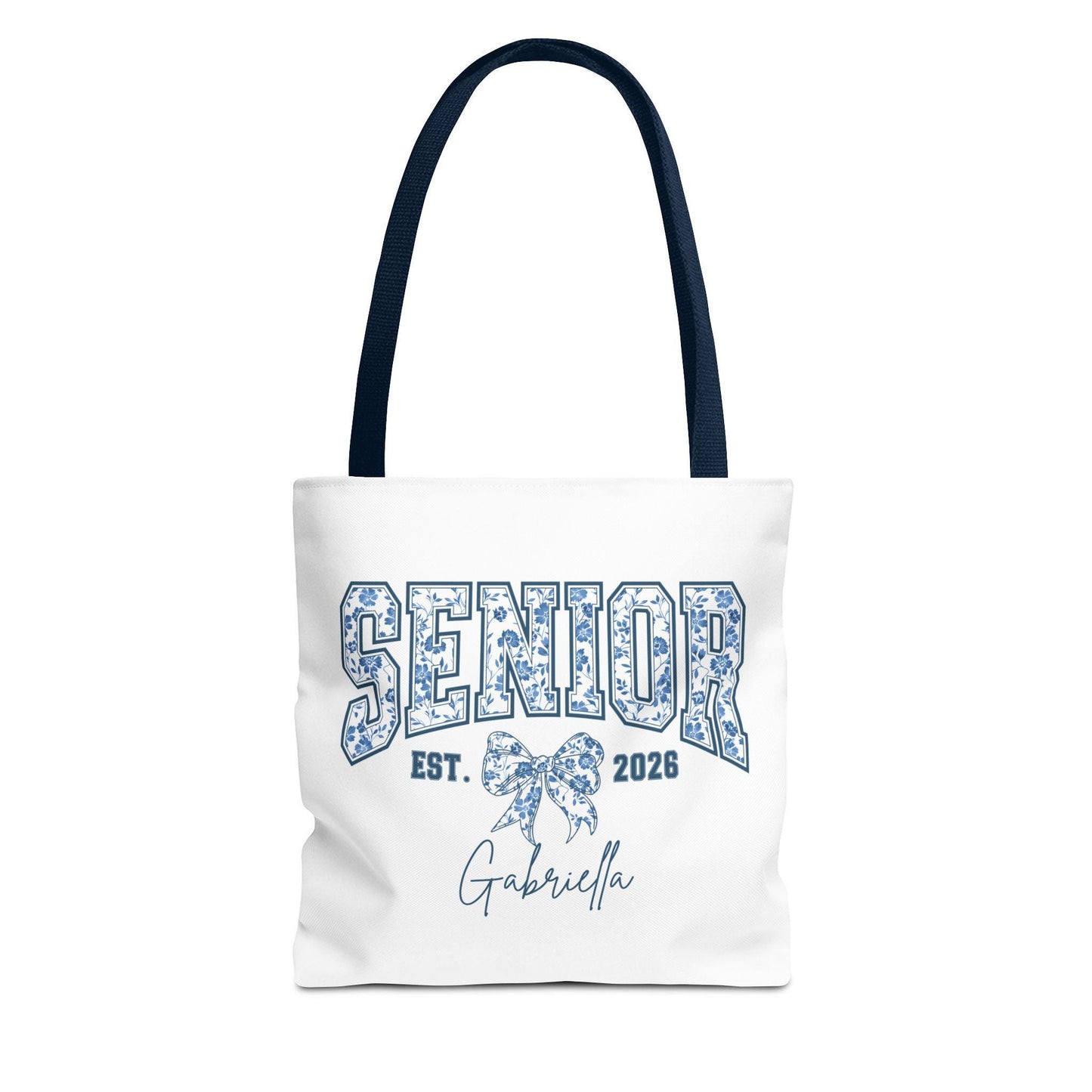 Personalized Senior Tote Bag | Class of 2026 | Custom Graduation Gift | Senior Day Bag | College Bound Essentials | Floral Design