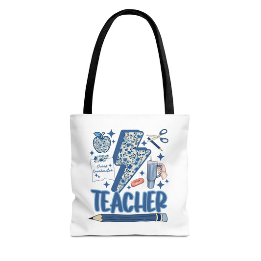 Teacher Appreciation Tote Bag, Cute Teacher Gift, Back to School Bag, Inspirational Tote, Educational Supplies Carrier