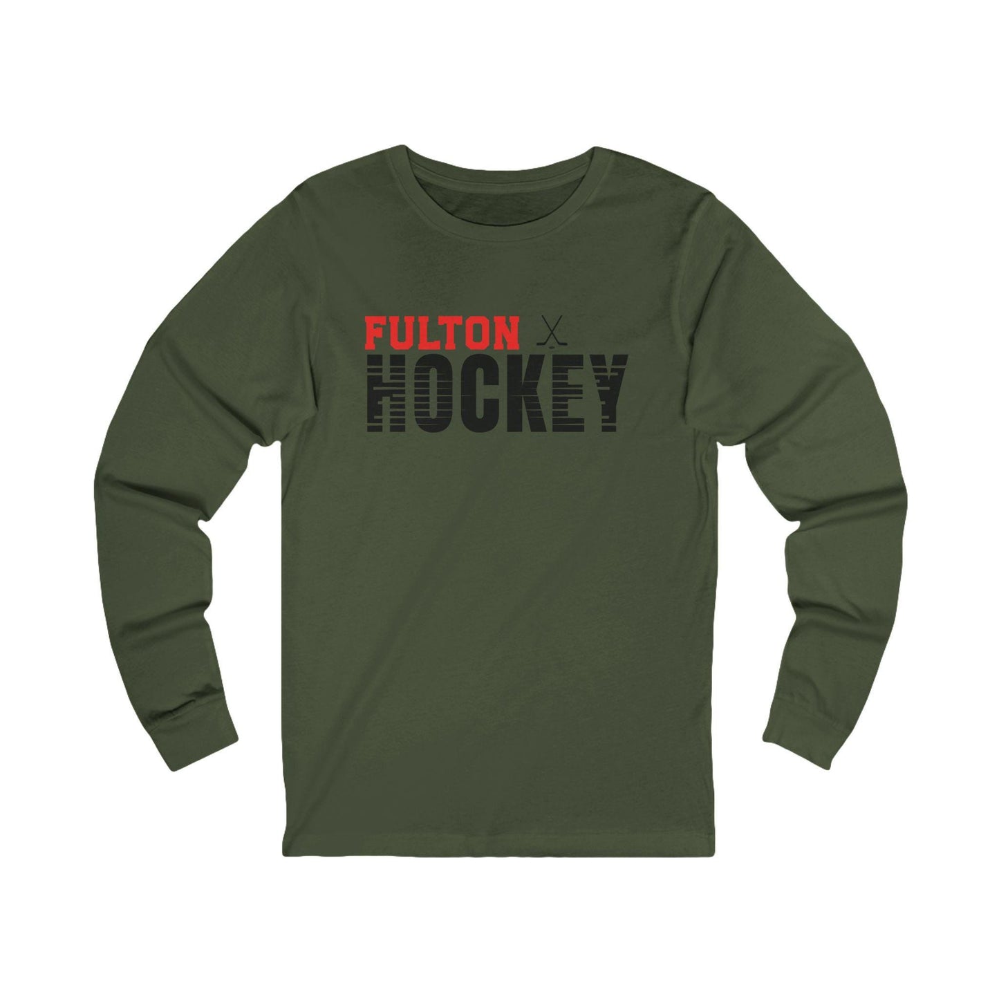 Fulton Hockey Long Sleeve Tee, Unisex Jersey Shirt, Sports Apparel, Gift for Hockey Fans, Casual Wear, Team Spirit Clothing