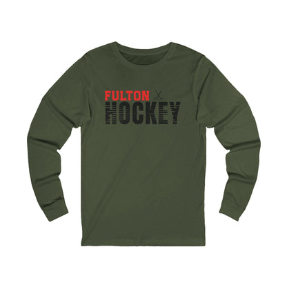 Fulton Hockey Long Sleeve Tee, Unisex Jersey Shirt, Sports Apparel, Gift for Hockey Fans, Casual Wear, Team Spirit Clothing