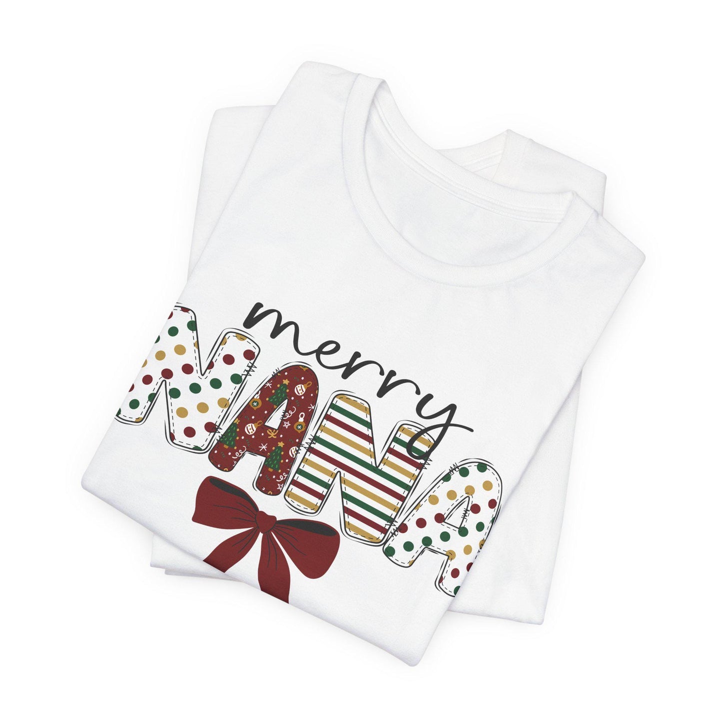 Merry Nana Holiday Tee, Unisex Jersey Short Sleeve T-Shirt, Christmas Gift for Grandma, Festive Family Shirt, Holiday Apparel, Cute Nana Top