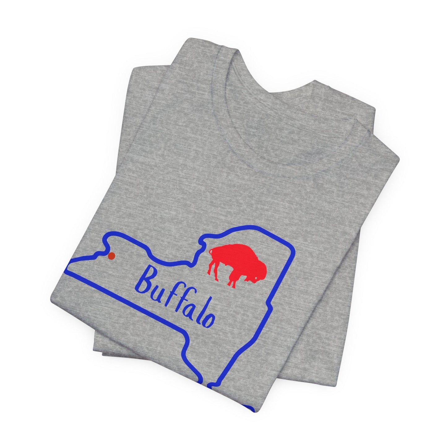 Buffalo Short Sleeve Tee, Fun Buffalo Fan Shirt, Game Day T-Shirt, Sports Apparel, Unisex Sports Tee, Perfect Gift for Football Fans