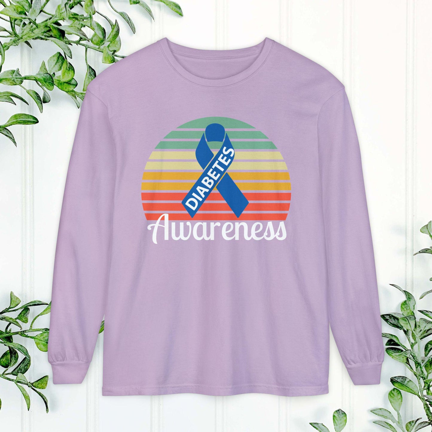 Diabetes Awareness Long Sleeve Shirt, Diabetes Shirt, Sports Team Spirit, Health Gear, Gift for Supporters, T1D awareness, T1D Support