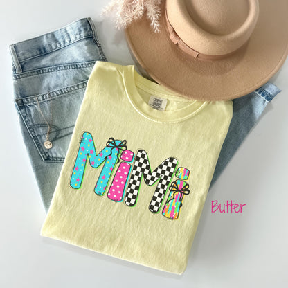 Colorful 'Mimi' T-Shirt, Fun Family Gift, Casual Wear, Birthday Celebration Tee, Personalized Summer Style, Christmas gift for Mimi