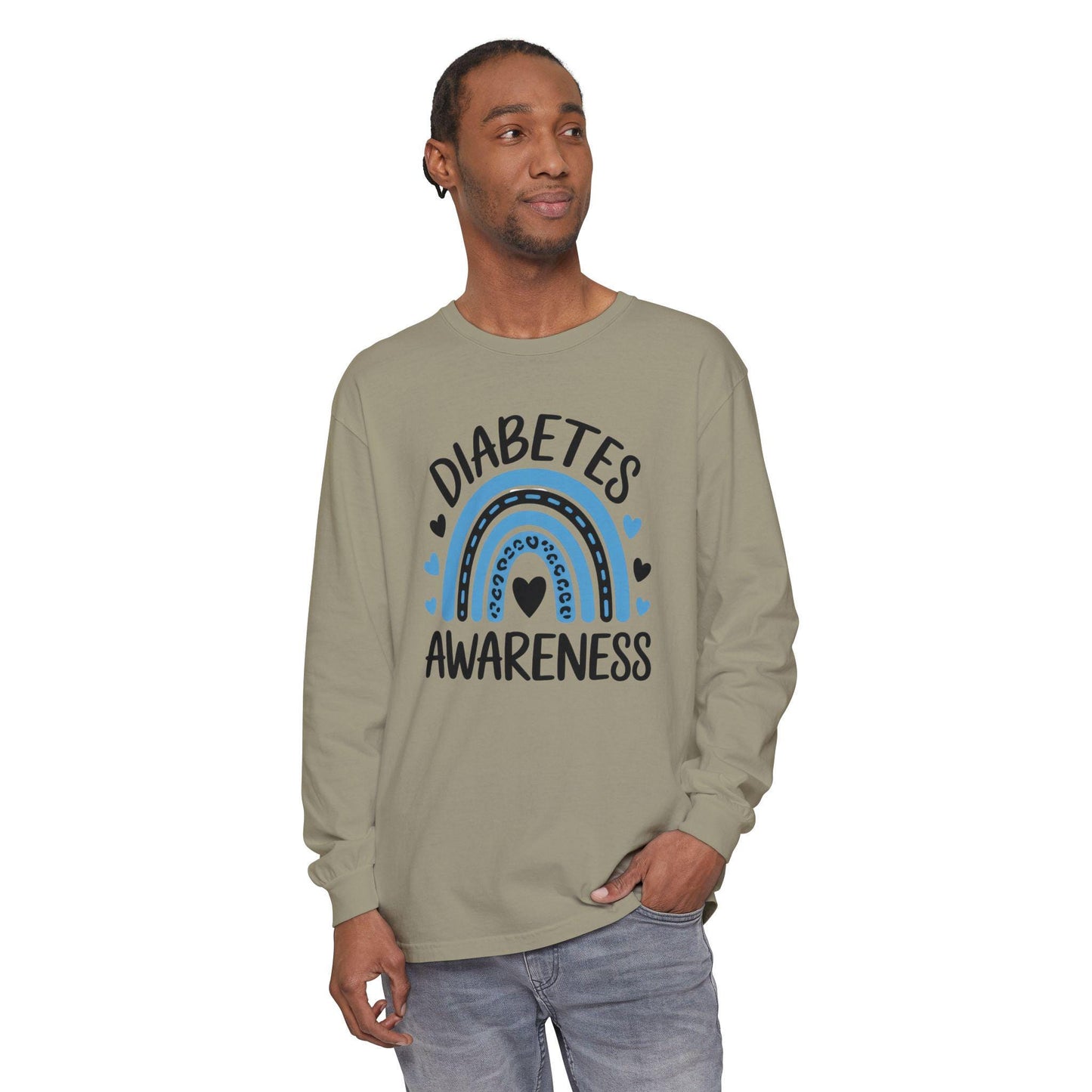 Diabetes Awareness Long Sleeve T-Shirt, Diabetes Support and Advocacy, Fundraiser Events, Gifts, Awareness Campaigns, Support, JD1, T1D
