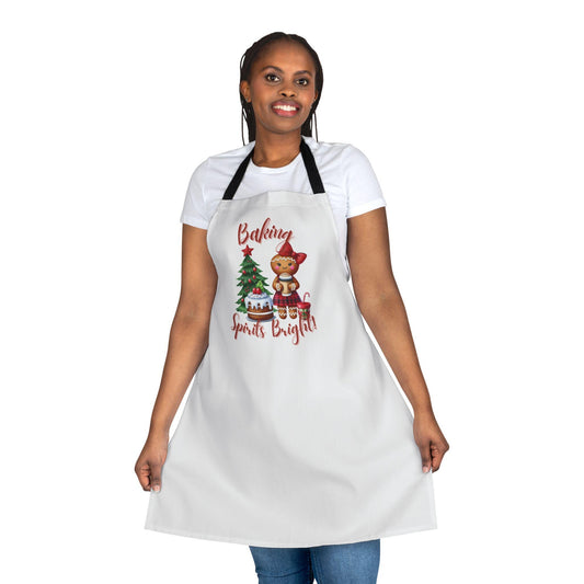 Festive Baking Apron with 5-Color Straps, Holiday Gift, Kitchen Decor, Baking Enthusiasts, Christmas Cheer