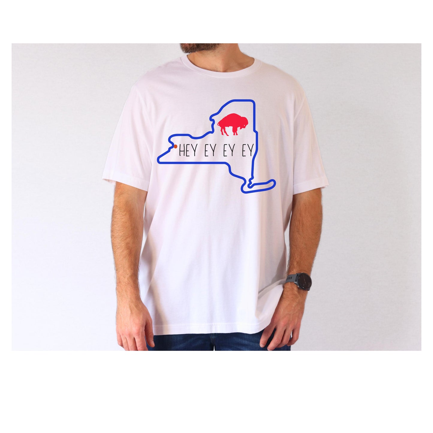 Buffalo Short Sleeve Tee, Fun Buffalo Fan Shirt, Game Day T-Shirt, Sports Apparel, Unisex Sports Tee, Perfect Gift for Football Fans