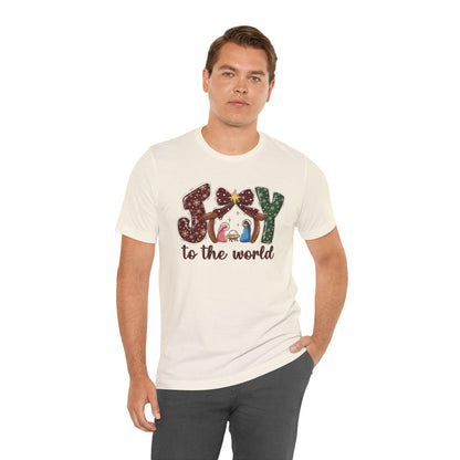Joy to the World Holiday Tee, Unisex T-Shirt for Christmas, Festive Apparel, Seasonal Gift, Winter Comfort Wear