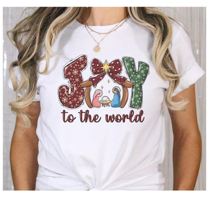 Joy to the World Holiday Tee, Unisex T-Shirt for Christmas, Festive Apparel, Seasonal Gift, Winter Comfort Wear