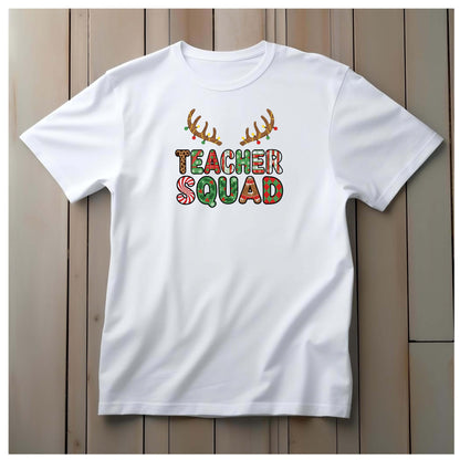 Teacher Squad Holiday Tee, Funny Teacher Shirt, Christmas Gift, Unisex T-Shirt, Teacher Appreciation, Holiday Outfit