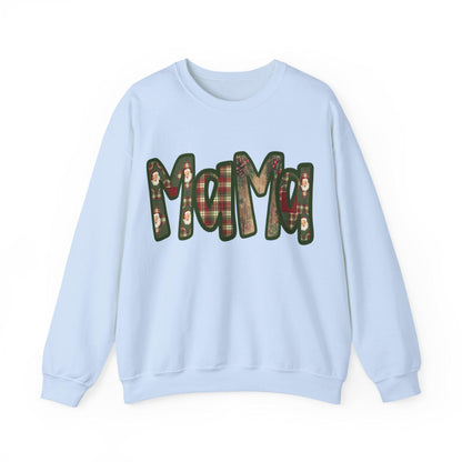 Cozy Mama Sweatshirt, Faux embroidery, Perfect for Mom, Casual Style, Comfortable Crewneck, Holiday Apparel, Trendy Fashion