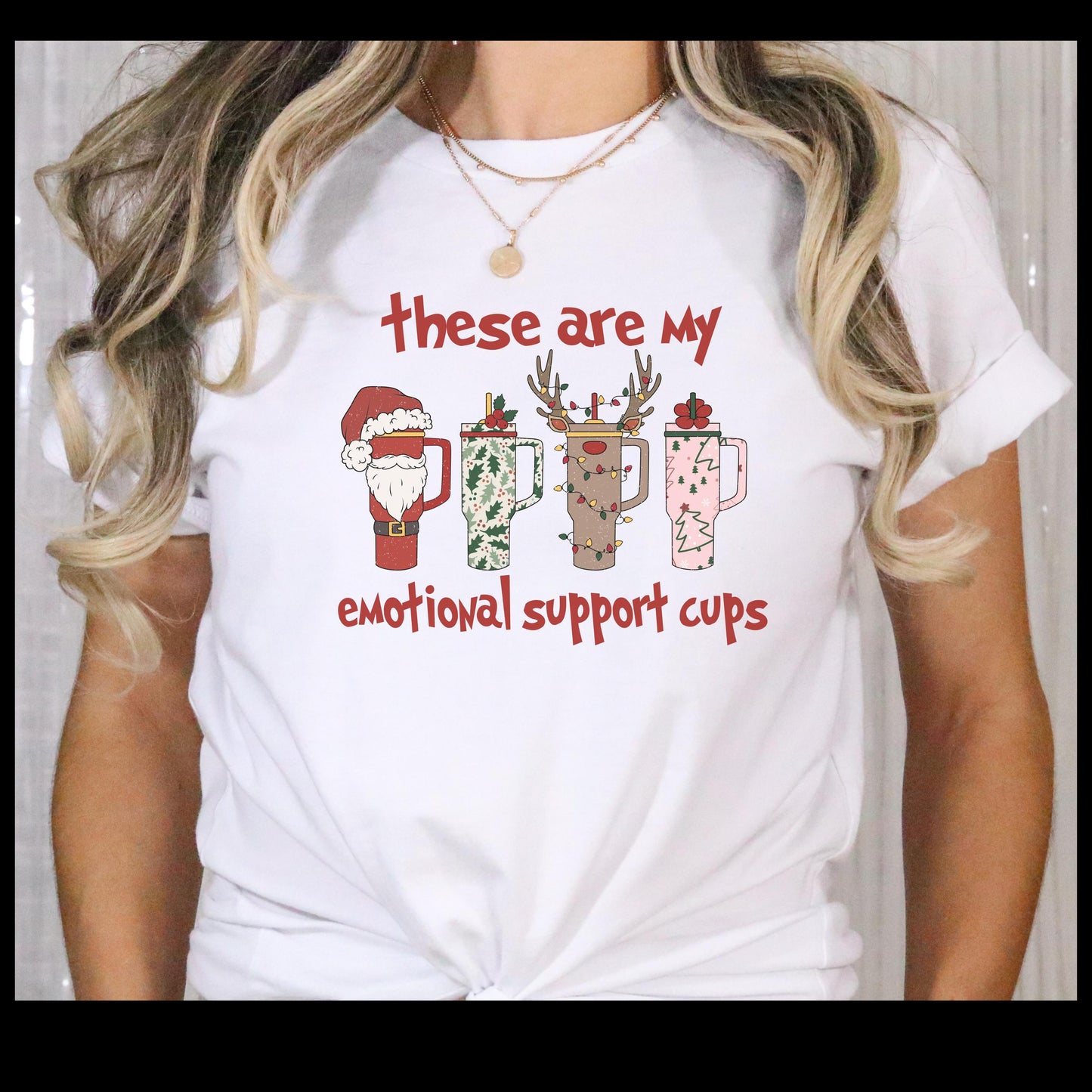 Custom Personalized Funny Tumbler Cup Emotional Support Pets Tee, Coffee Lover Gift Shirt, Unisex T-Shirt,  Water Lover, Coffee Fan Tee,