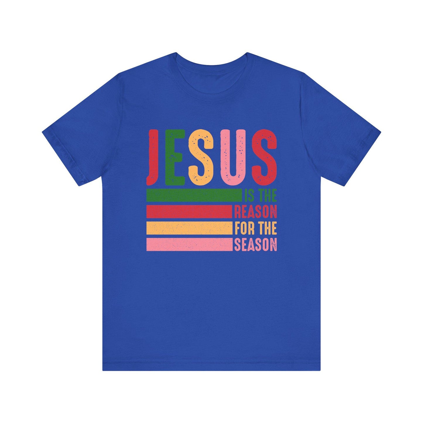Jesus is the Reason Short Sleeve Tee, Faith-Based Shirt, Holiday Apparel, Christian Gift, Casual Wear, Religious Tee