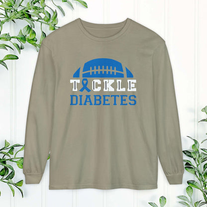 Diabetes Awareness Long Sleeve Shirt, Tackle Diabetes Shirt, Sports Team Spirit, Health Campaign Gear, Gift for Supporters, T1D awareness