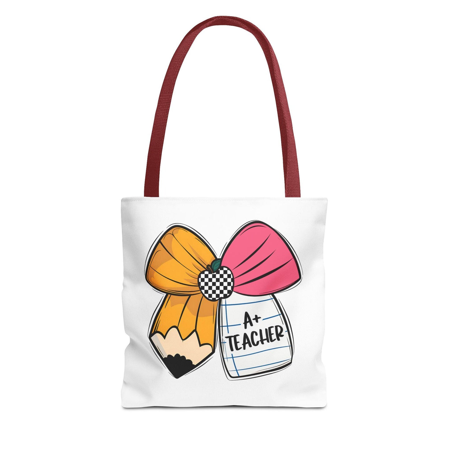 A+ Teacher Tote Bag, Teacher Appreciation Gift, School Supplies Bag, Eco-Friendly Merchandise, Cute Teacher Accessory, Back to School