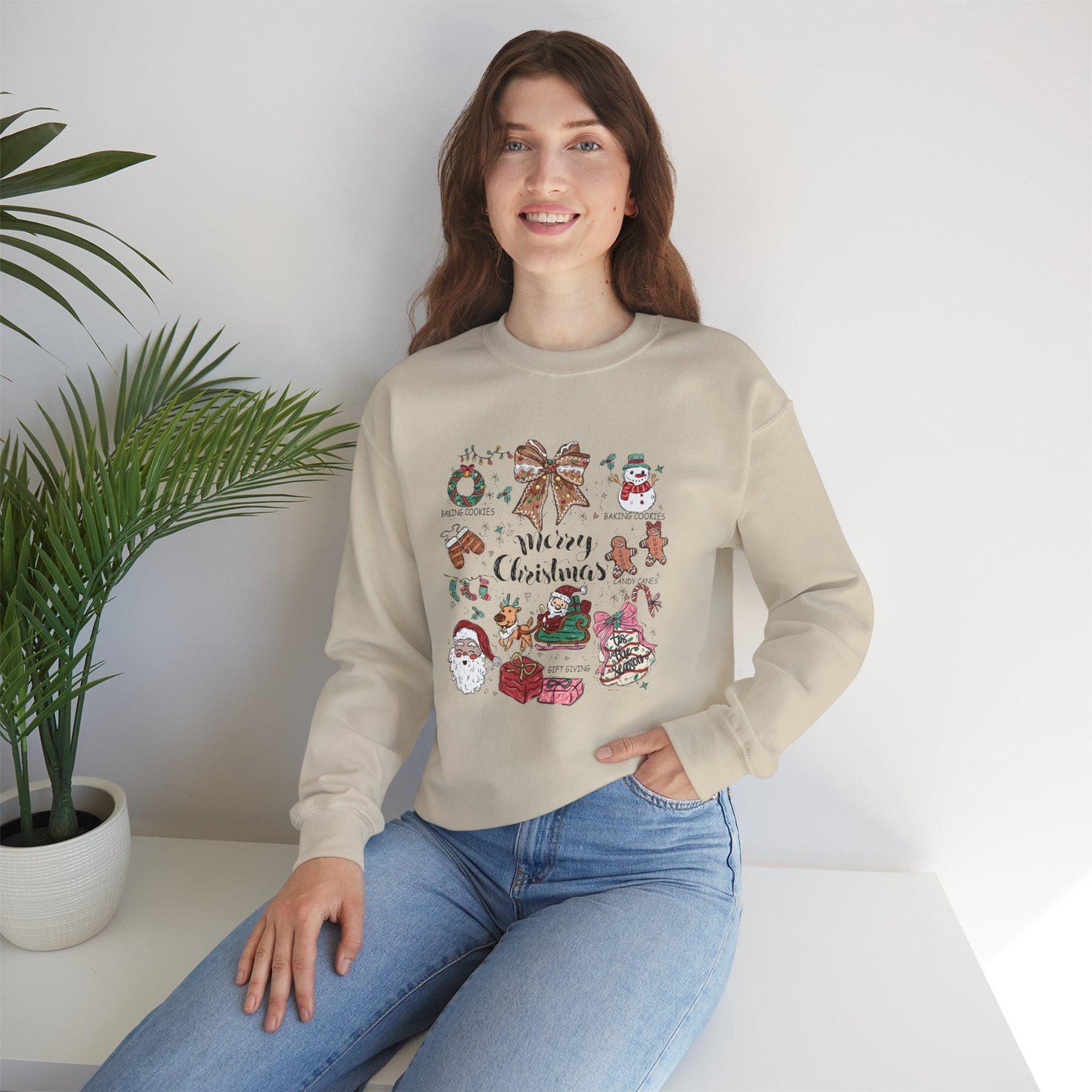 Cozy Christmas Sweatshirt, Unisex Heavy Blend Crewneck, Holiday Gift, Festive Apparel, Winter Fashion, Christmas Celebration
