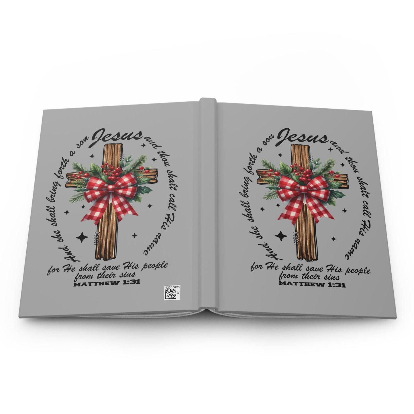 Inspirational Christian Journal, Holiday Journal, Religious Gift, Matte Hardcover Journal, Faith-Based Gift, Personalized Journal