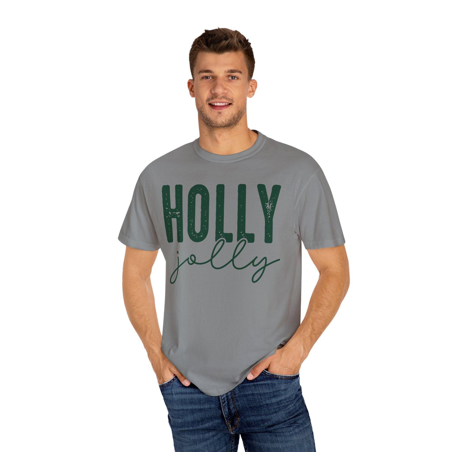 Holly Jolly T-Shirt, Holiday Tee, Unisex Christmas Shirt, Festive Graphic T-Shirt, Gift for Him/Her, Seasonal Wear