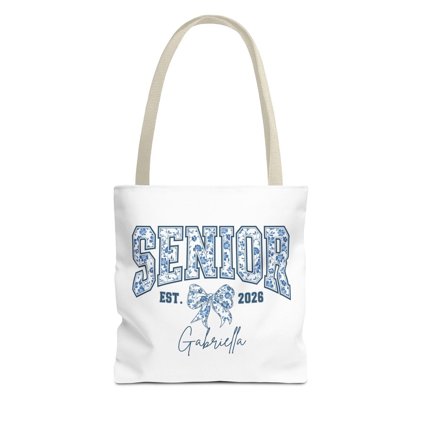 Personalized Senior Tote Bag | Class of 2026 | Custom Graduation Gift | Senior Day Bag | College Bound Essentials | Floral Design