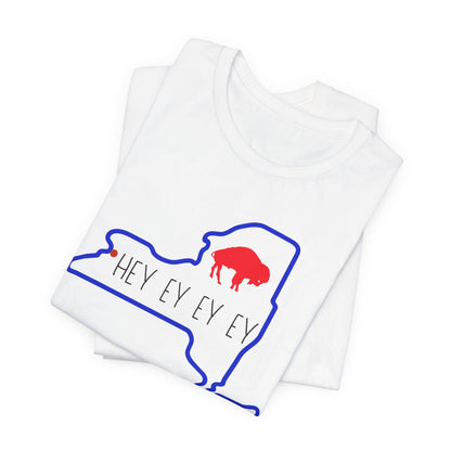 Buffalo Short Sleeve Tee, Fun Buffalo Fan Shirt, Game Day T-Shirt, Sports Apparel, Unisex Sports Tee, Perfect Gift for Football Fans