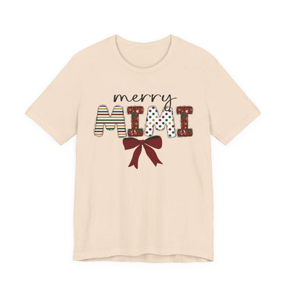 Merry Mimi Tee,  Festive Holiday T-Shirt for Grandmothers, Cute Gift for Christmas, Family Gatherings, Holiday Parties, mimi christmas gift