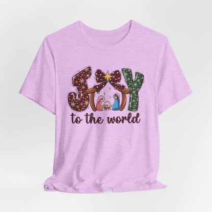 Joy to the World Holiday Tee, Unisex T-Shirt for Christmas, Festive Apparel, Seasonal Gift, Winter Comfort Wear