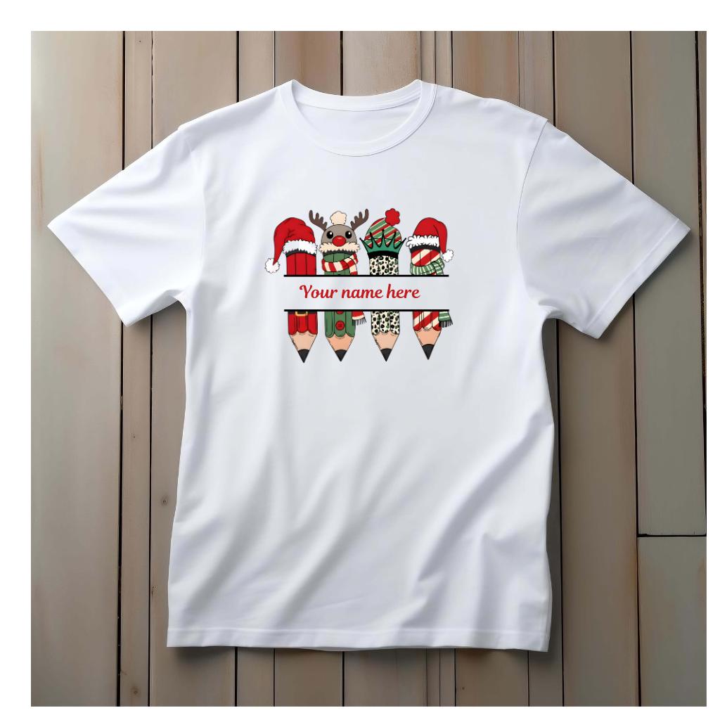 Personalized Christmas Tee, Festive Holiday Shirt, Unisex Jersey Tee, Custom Name Gift, Cozy Christmas Apparel