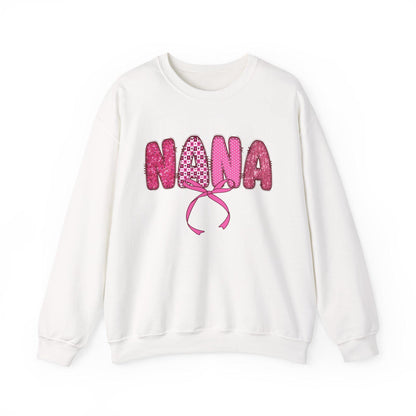 Nana with a Pink Ribbon Sweatshirt, Cute Grandma Sweater, Gift for Nana, Family Sweatshirt, Comfy Grandma sweater, cute Nana sweater