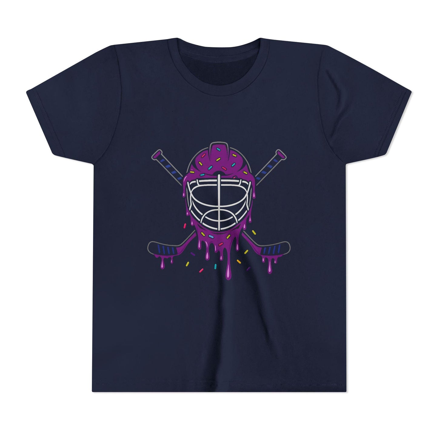 Colorful Hockey Goalie Youth Tee: Kids Sports Shirt