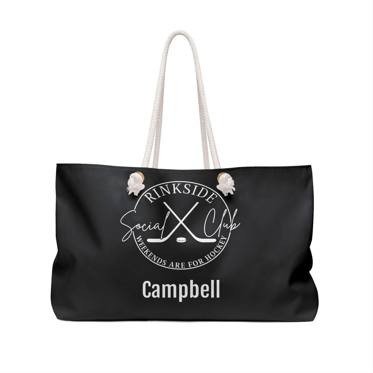 Personalized Hockey Life Weekender Bag for Travel, Gym, or Sports Events | Custom Name Tote | Perfect Gift for Adventurers & Athletes