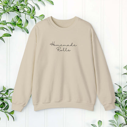 Homemade Rolls Funny Sweatshirt, Chubby Person Gift, Bakers sweater, Cozy Pullover, Custom Graphic Top