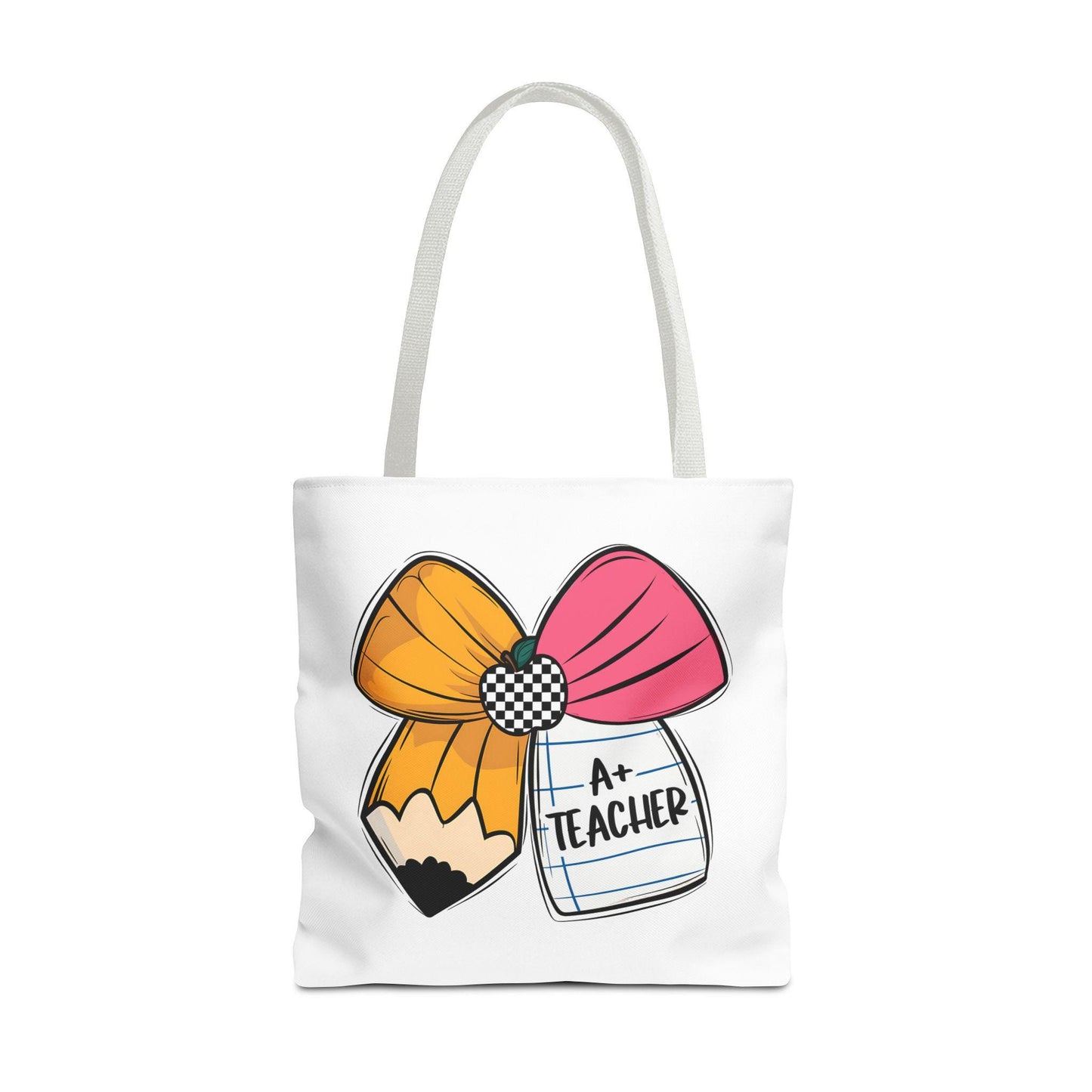 A+ Teacher Tote Bag, Teacher Appreciation Gift, School Supplies Bag, Eco-Friendly Merchandise, Cute Teacher Accessory, Back to School