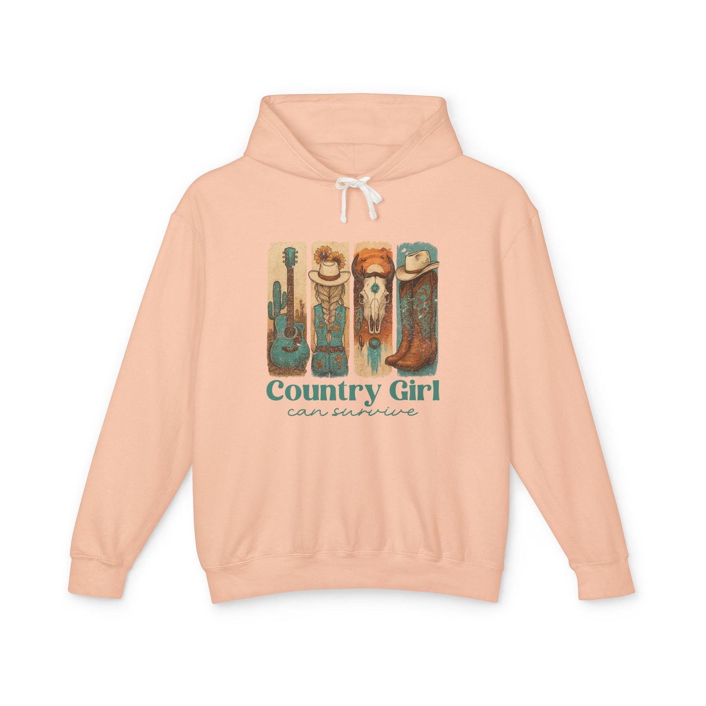 Country Girl Unisex Lightweight Hoodie, Cozy Country Sweatshirt, Gift for Her, Farmhouse Fashion, Country Music Lover